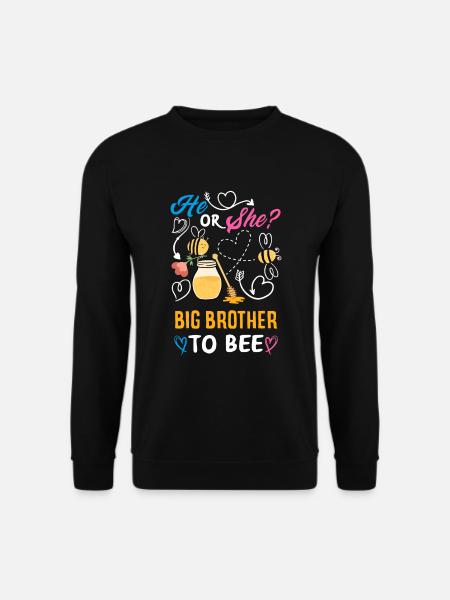 Pink Or Blue Gender Reveal Baby Party Bruder - Unisex Pullover - Schwarz