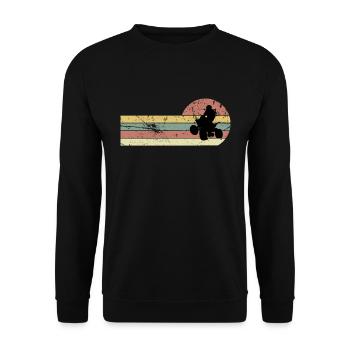 Quad Quad Driver Motorsport Quad - Unisex Sweatshirt - black - Front - Alina (178cm) & Michal (187cm)
