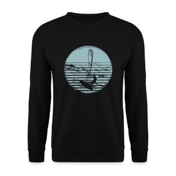 Windsurfing Windsurfers - Unisex Sweatshirt - black - Front - Alina (178cm) & Michal (187cm)