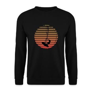 Windsurfing Windsurfers - Unisex Sweatshirt - black - Front - Alina (178cm) & Michal (187cm)