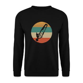 Windsurfing Windsurfers - Unisex Sweatshirt - black - Front - Alina (178cm) & Michal (187cm)