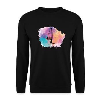 Windsurfing Windsurfers - Unisex Sweatshirt - black - Front - Alina (178cm) & Michal (187cm)