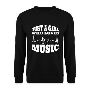 Musician Woman Music Girl Microphone Singer Mom - Unisex Sweatshirt - black - Front - Alina (178cm) & Michal (187cm)