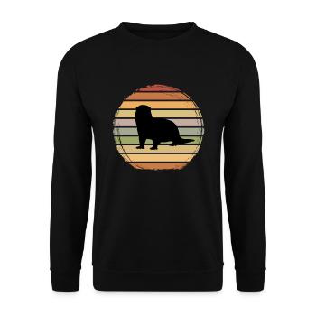 Loutres - Sweat-shirt Unisexe - noir - Devant - Alina (178cm) & Michal (187cm)