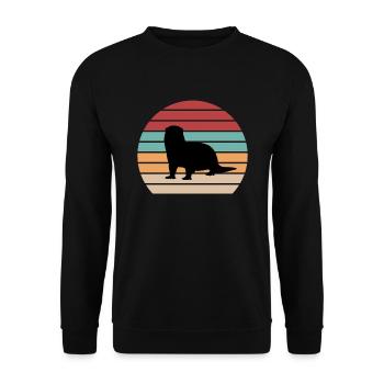 Loutres - Sweat-shirt Unisexe - noir - Devant - Alina (178cm) & Michal (187cm)