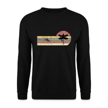 Libelle insecte nature - Sweat-shirt Unisexe - noir - Devant - Alina (178cm) & Michal (187cm)