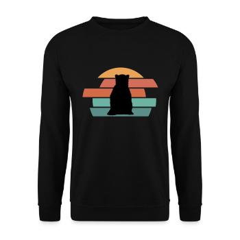 Ours Sauvage Ours brun - Sweat-shirt Unisexe - noir - Devant - Alina (178cm) & Michal (187cm)