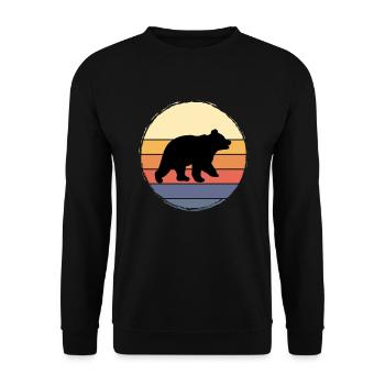Ours Sauvage Ours brun - Sweat-shirt Unisexe - noir - Devant - Alina (178cm) & Michal (187cm)