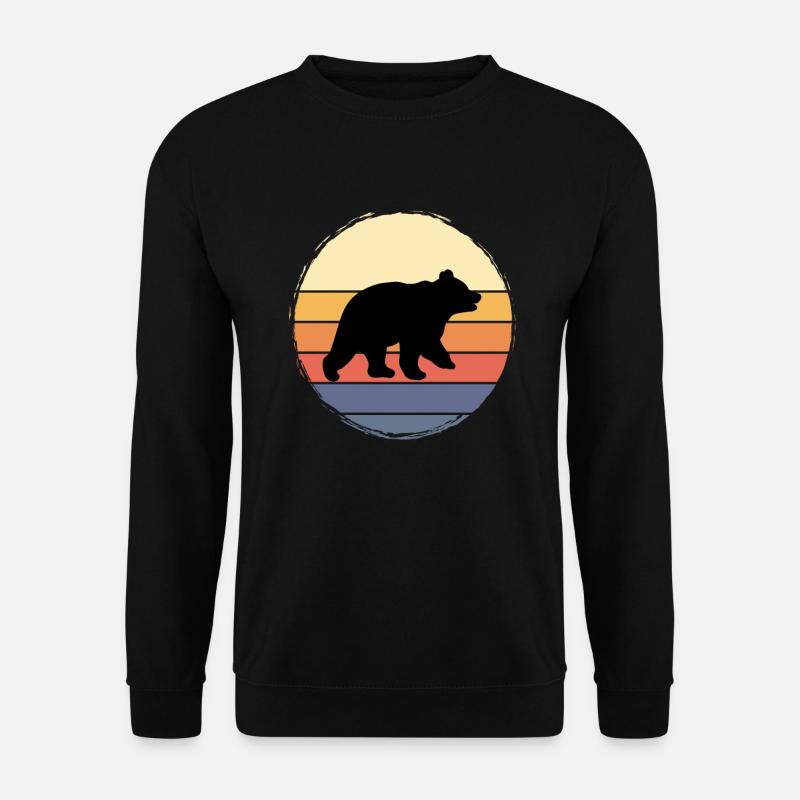 Bear Wilderness Brown Bear - Unisex Sweatshirt - black