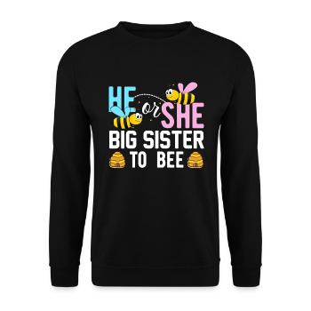 Rose Or Blue Gender Reveal Baby Party Soeur - Sweat-shirt Unisexe - noir - Devant - Alina (178cm) & Michal (187cm)