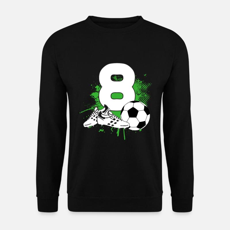 8 års fødselsdag 8 år fodboldspiller - Unisex sweater - sort