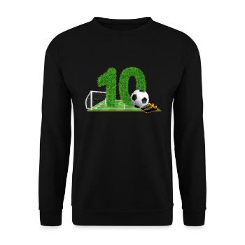 10e anniversaire 10 ans footballeur - Sweat-shirt Unisexe - noir - Devant - Alina (178cm) & Michal (187cm)