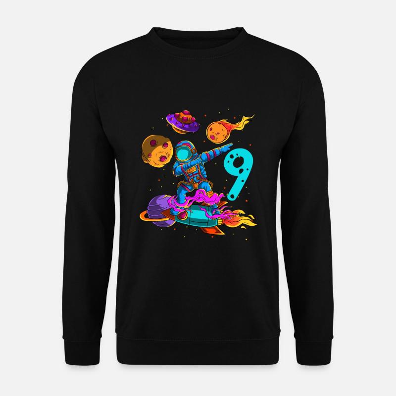 Astronaute Dans l’espace 9ème anniversaire - Sweat-shirt Unisexe - noir