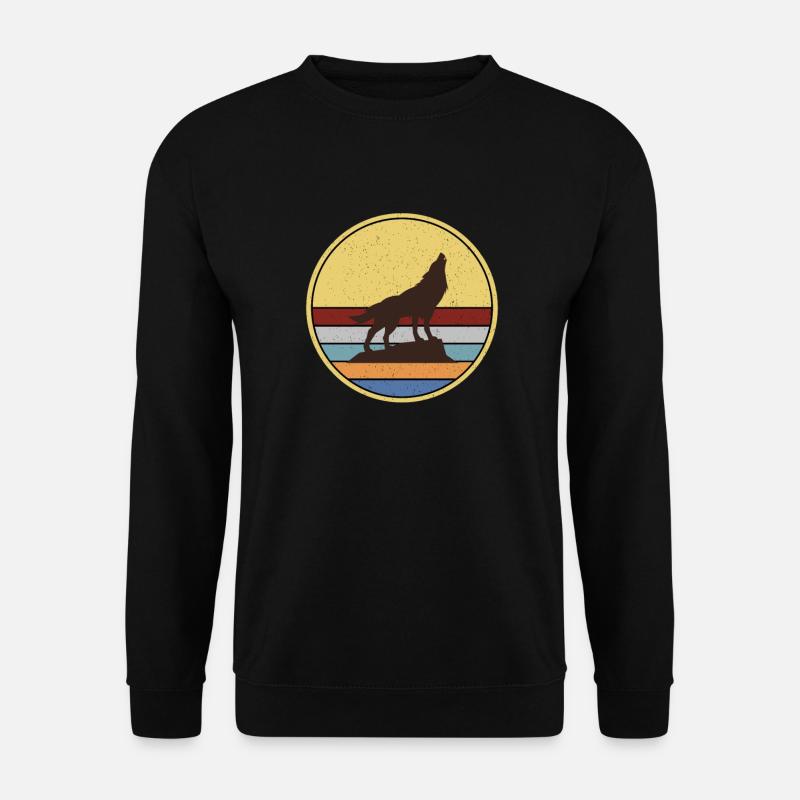 Wolf Rudel Tier Wölfe - Unisex Pullover - Schwarz