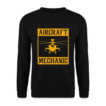 Mécanicien d’aéronefs mécaniciens aéronautiques - Sweat-shirt Unisexe - noir - Devant - Alina (178cm) & Michal (187cm)