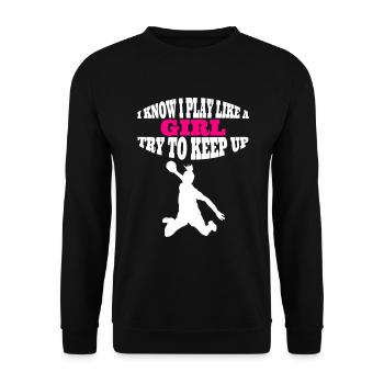 Handball féminin handball femmes handball filles - Sweat-shirt Unisexe - noir - Devant - Alina (178cm) & Michal (187cm)