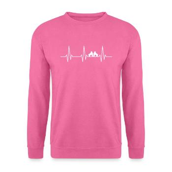 Battement de cœur de patin à roulettes - Sweat-shirt Unisexe - rose - Devant