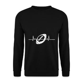 Rugby Football Rugby Team Gift Football Team - Unisex Sweatshirt - black - Front - Alina (178cm) & Michal (187cm)