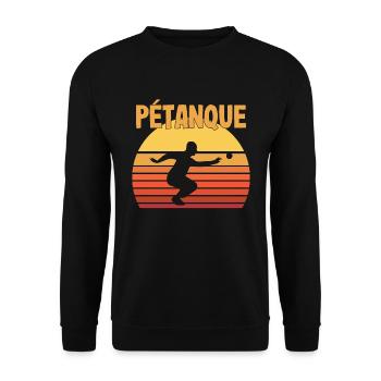 Boule Petanque Boccia - Sweat-shirt Unisexe - noir - Devant - Alina (178cm) & Michal (187cm)