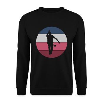 Pétanque Pétanque Pétanque Pétanque Boules Boules - Sweat-shirt Unisexe - noir - Devant - Alina (178cm) & Michal (187cm)