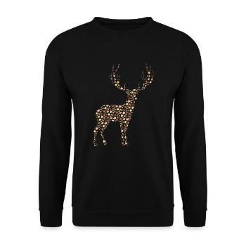 Autumn is coming - autumn leaves deer - Unisex Sweatshirt - black - Front - Alina (178cm) & Michal (187cm)