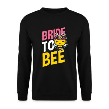 Mariée Bride To Be Abeille Bride To Bee Fiançailles JGA - Sweat-shirt Unisexe - noir - Devant - Alina (178cm) & Michal (187cm)