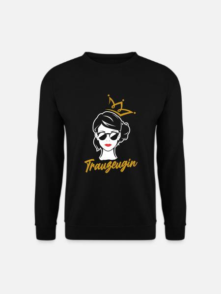 Ich Bin Trauzeugin Lustiges Trauzeugin Geschenk - Unisex Pullover - Schwarz