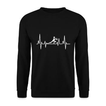 Volleyball Battement de coeur Volleyballball de volley-ball - Sweat-shirt Unisexe - noir - Devant - Alina (178cm) & Michal (187cm)