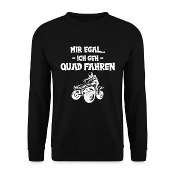 Mir egal Quad - Unisex Pullover - Schwarz - Vorne - Alina (178cm) & Michal (187cm)