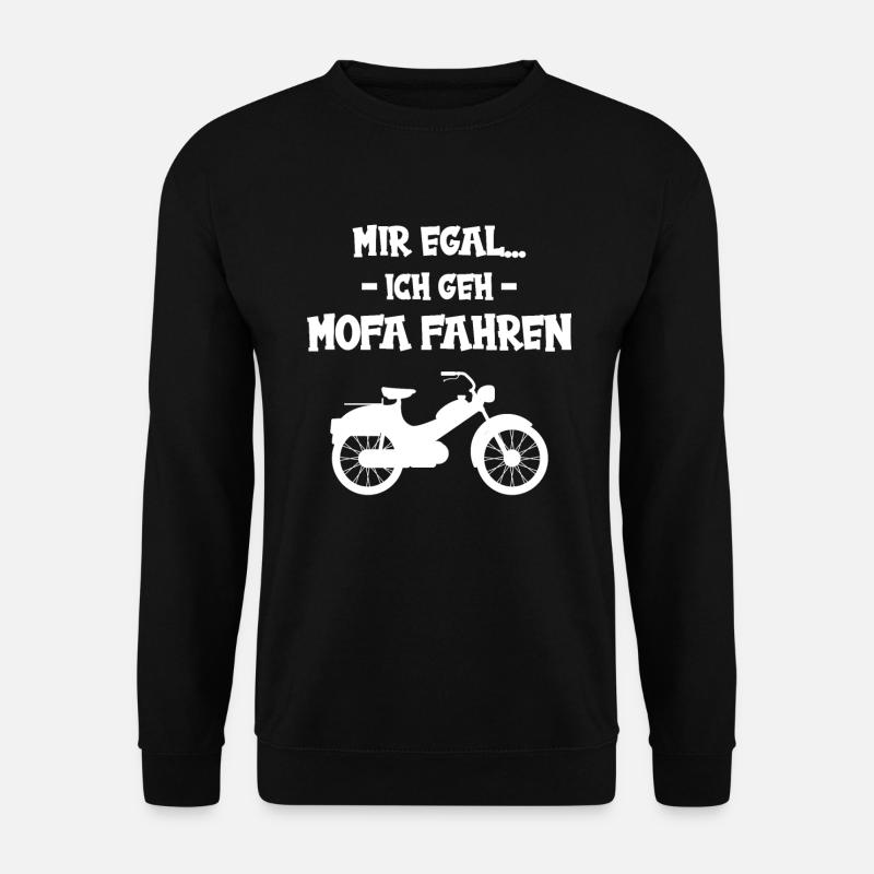 Mir egal Mofa fahren - Unisex Pullover - Schwarz