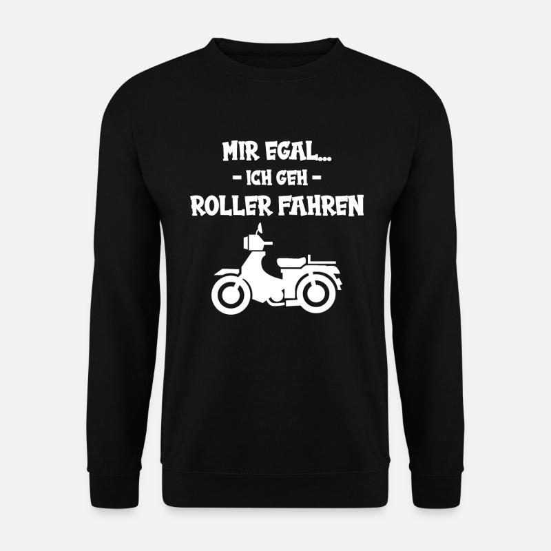 Mir egal Roller fahren - Unisex Pullover - Schwarz