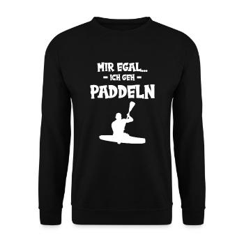 Mir egal paddeln - Unisex Pullover - Schwarz - Vorne - Alina (178cm) & Michal (187cm)