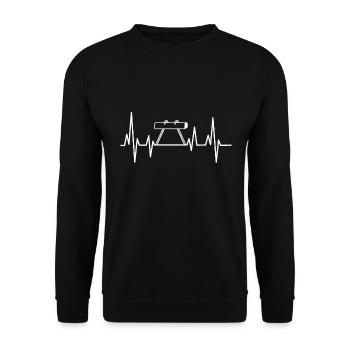Gymnastique Pouls Gymnastique Gymnastique Gymnastique Gymnastique Au sol - Sweat-shirt Unisexe - noir - Devant - Alina (178cm) & Michal (187cm)