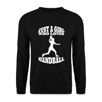 Handball Mädchen Frauenhandball Damen Handballerin - Unisex Pullover - Schwarz - Vorne - Alina (178cm) & Michal (187cm)