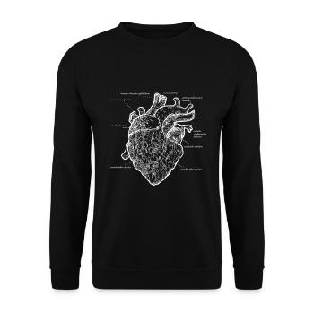 Anatomical heart - Unisex Sweatshirt - black - Front - Alina (178cm) & Michal (187cm)