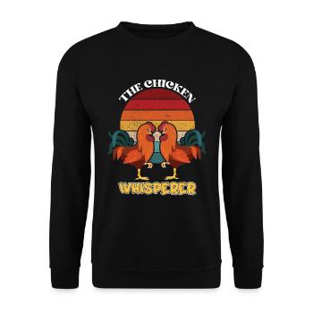 THE CHICKEN WHISPERER - Unisex Sweatshirt - black - Front - Alina (178cm) & Michal (187cm)