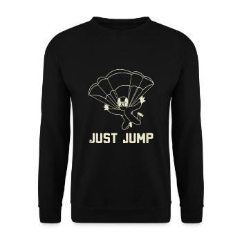 Skydiving - Unisex Sweatshirt - black - Front - Alina (178cm) & Michal (187cm)
