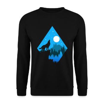 Idée cadeau Wolves Wolf - Sweat-shirt Unisexe - noir - Devant - Alina (178cm) & Michal (187cm)
