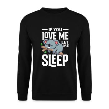 Drôle de koala endormi Koala Cadeau d’ours - Sweat-shirt Unisexe - noir - Devant - Alina (178cm) & Michal (187cm)