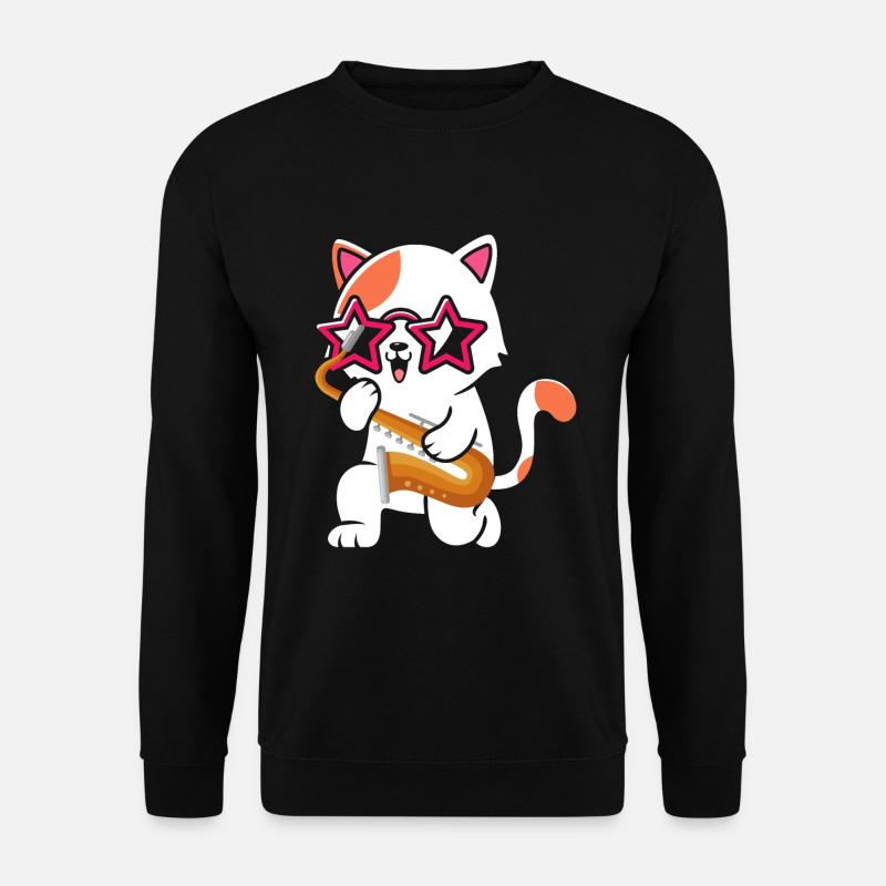 Saxophon Jazz - Unisex Pullover - Schwarz