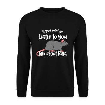 Rat owners talk about rats - Unisex Sweatshirt - black - Front - Alina (178cm) & Michal (187cm)