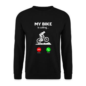 Bicycle Cyclists Cyclists Bikers - Unisex Sweatshirt - black - Front - Alina (178cm) & Michal (187cm)