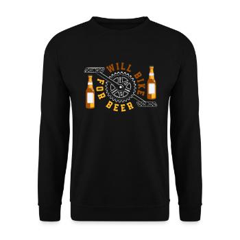 Bicycle Cyclists Cyclists Bikers - Unisex Sweatshirt - black - Front - Alina (178cm) & Michal (187cm)