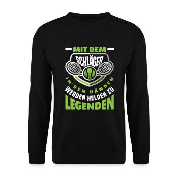 Tennis Tennis Tennis - Unisex Pullover - Schwarz - Vorne - Alina (178cm) & Michal (187cm)