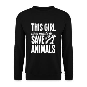 Funny Veterinary Veterinarian Veterinarian Gift - Unisex Sweatshirt - black - Front - Alina (178cm) & Michal (187cm)