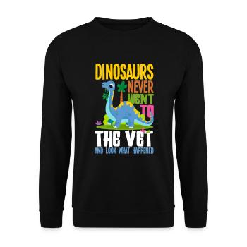 Lustiges Veterinär Tierarzt Tierärztin Geschenk - Unisex Pullover - Schwarz - Vorne - Alina (178cm) & Michal (187cm)