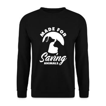 Funny Veterinary Veterinarian Veterinarian Gift - Unisex Sweatshirt - black - Front - Alina (178cm) & Michal (187cm)