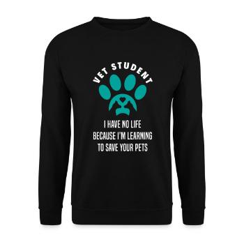 Funny Veterinary Student Veterinary Medicine Student - Unisex Sweatshirt - black - Front - Alina (178cm) & Michal (187cm)