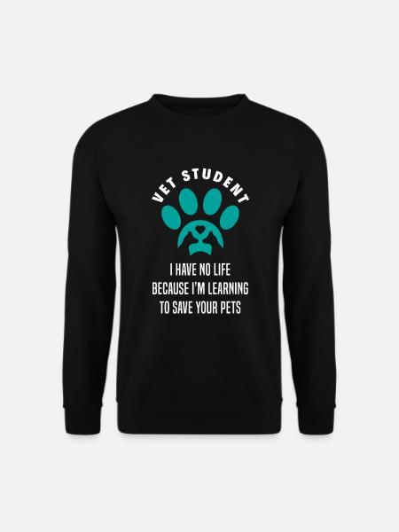 Lustiges Tiermedizinstudentin Tiermedizin Student - Unisex Pullover - Schwarz