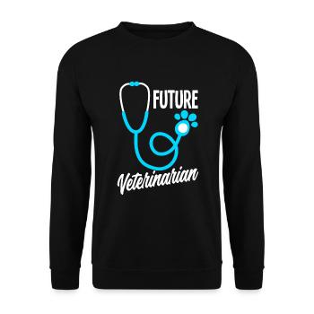 Funny Veterinary Veterinarian Veterinarian Gift - Unisex Sweatshirt - black - Front - Alina (178cm) & Michal (187cm)